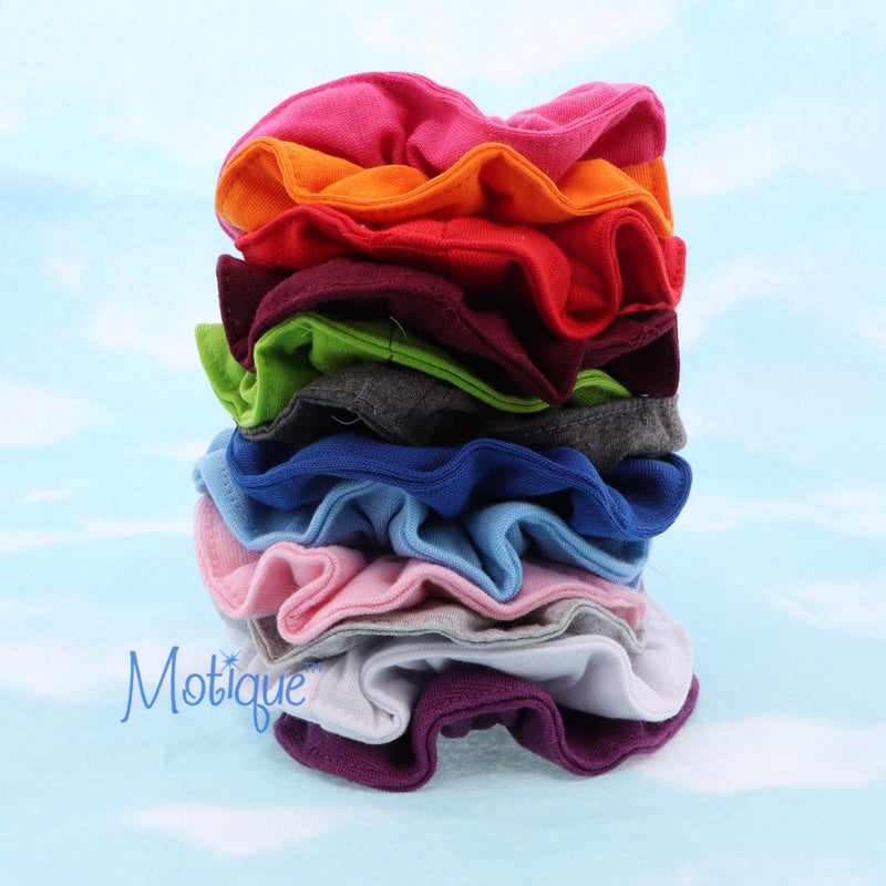 Motique Accessories Set of 2 Large Solid Scrunchies - Red - Image 5